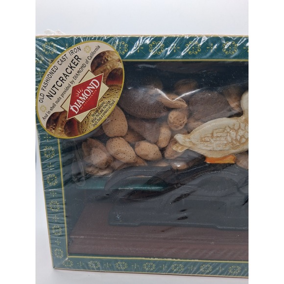 Diamond of California Old Fashioned Cast Iron Nutcracker Duck Wood New Sealed - Picture 2 of 3